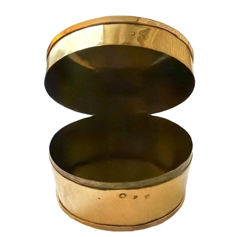 Trinket Box Brass Vintage Butterfly Hinged Lid Feminine Coquette Grann Core